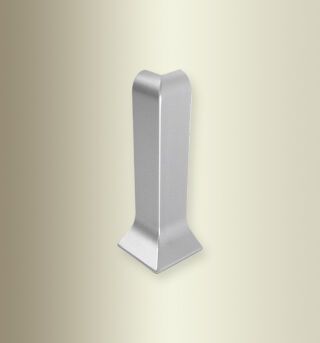 Sockelleiste 90° Außenecke Paar 912 AE Kunststoff lackiert silber mm 90°