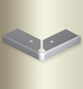 TK-Profil Fertigwinkel 300 mm 859 EC Aluminium eloxiert silber 2,5 mm runde Ecken 90°