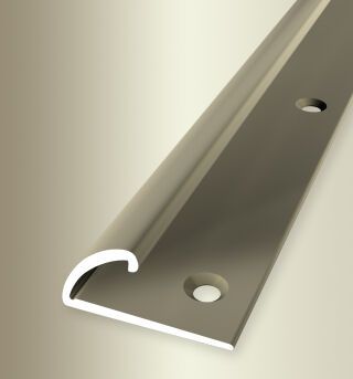 Einfassprofil 1000 mm SBS Typ 370 Aluminium eloxiert sand 5 - 8,5 mm versenkt gebohrt, umschlagbar