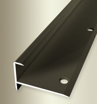 Treppenkantenprofil 1000 mm SBS Typ 813 Aluminium eloxiert bronze 15,5 mm versenkt gebohrt