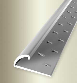 Einfassprofil 2700 mm SBS Typ 370 T Aluminium eloxiert silber 5 - 8,5 mm mit Teppichkrallen, umschlagbar