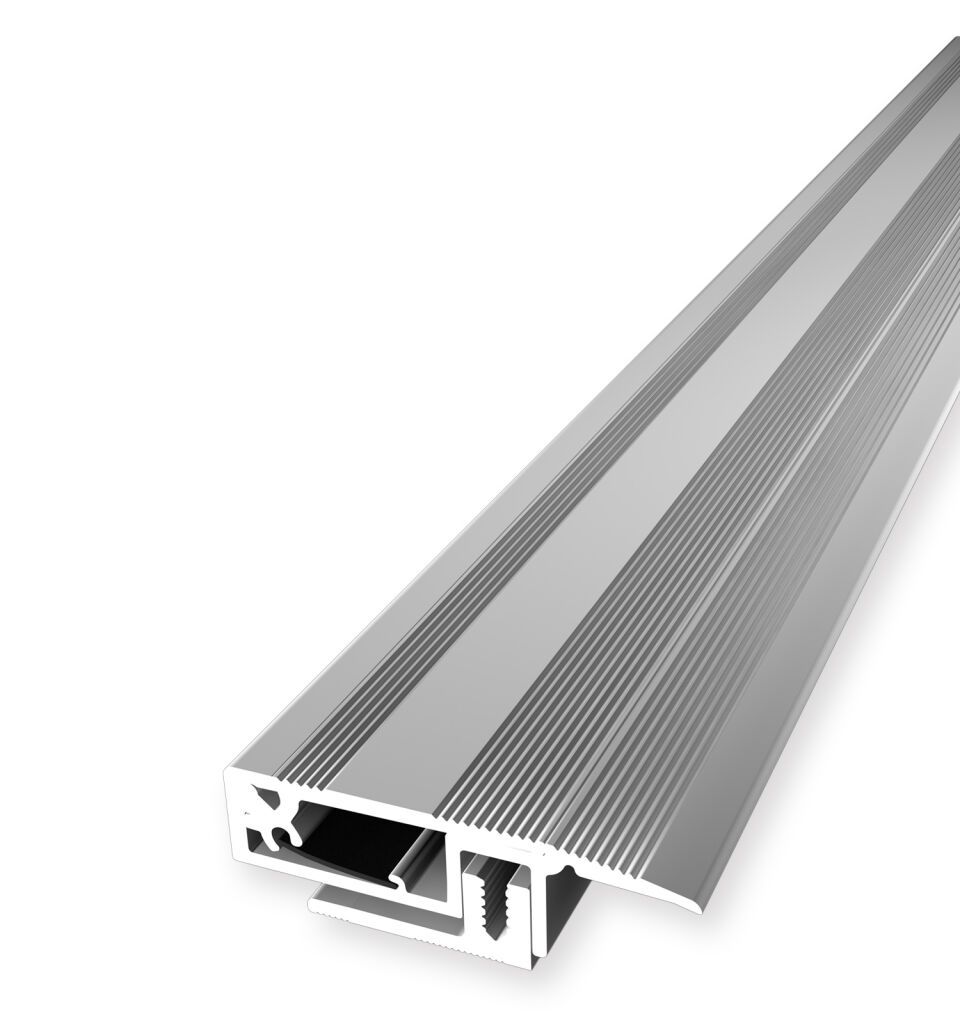 Absch.-Pr. 2700 mm SB Typ 550 PPS®-Magic Aluminium eloxiert silber 7 - 16 mm versenkt gebohrt, mit Kabelkanal