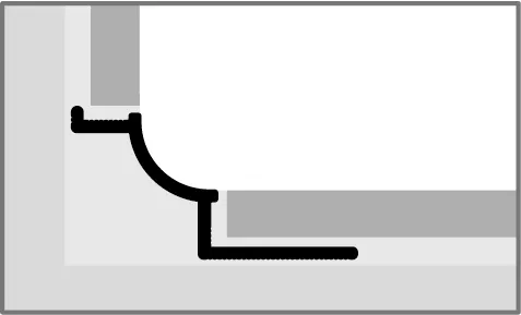 Küberit Wandkantenprofile Hohlkehlprofile CC080