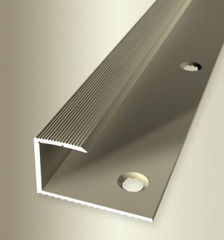 Einfassprofil 2700 mm SBS Typ 215 Aluminium eloxiert sand 14 - 15,2 mm versenkt gebohrt