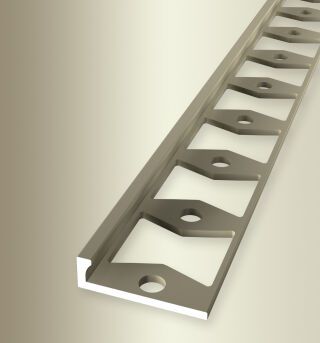 Abschlussprofil 2500 mm SBS Typ 302 G Aluminium eloxiert sand 4,5 mm geschlossen gestanzt