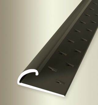 Einfassprofil 2700 mm SBS Typ 370 T Aluminium eloxiert bronze 5 - 8,5 mm mit Teppichkrallen, umschlagbar