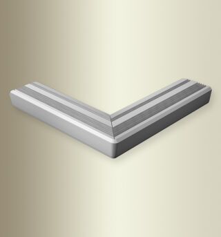 Wi.-Pr. Fertigwinkel 300 mm 225 U/FW Aluminium eloxiert silber 0 - 20 mm runde Ecken 90°