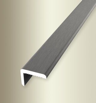 Wi-Pr; Absch-Pr 2550 mm SBS Typ 279 U Alu elox. edelstahloptik f.g. 8,2 mm ungebohrt, Minileiste
