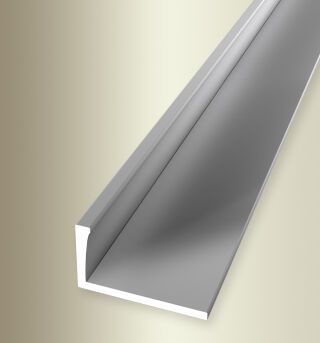 Abschlussprofil 2500 mm SBS Typ 309 U Aluminium eloxiert silber 22 mm ungebohrt