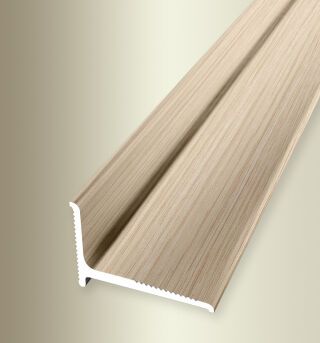 Abschlussprofil 2700 mm SBS Typ 369 H/SK Alu Holzdekor Eiche weiß gekalkt mm selbstklebend