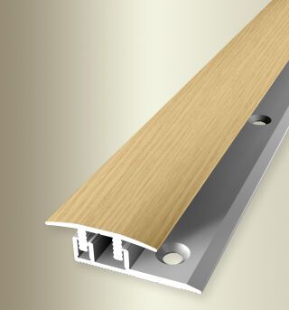 Überg.-Pr. 1000 mm SB Typ 578 H D-Clip® Alu Holzdekor Eiche hell 4 - 7,5 mm mit Holzdekor