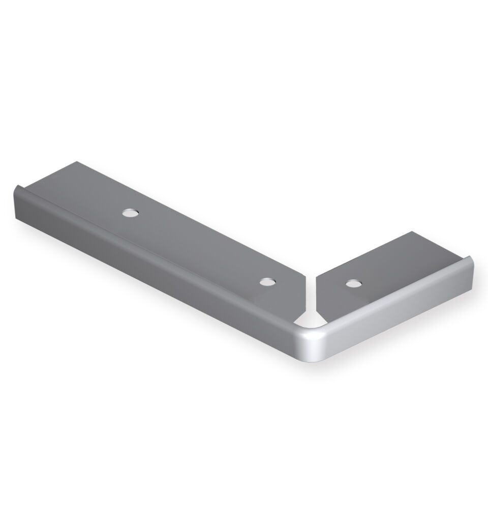 TK-Profil Fertigwinkel 300 mm 859 EC-R Aluminium eloxiert silber 2,5 mm runde Ecken 90°