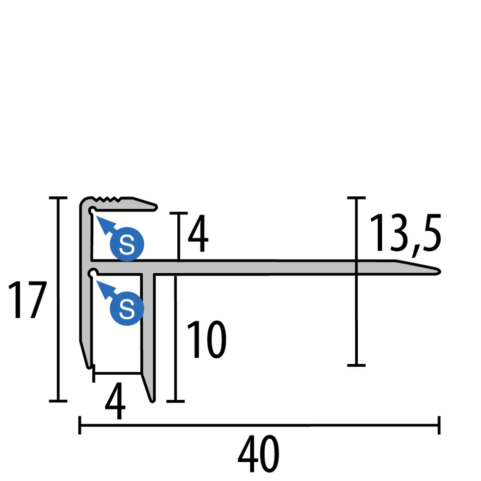 Küberit Treppenkantenprofile 828 Küberit Treppenkantenprofile 828