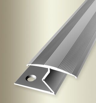 Einfassprofil 2700 mm SBS Typ 383 Aluminium eloxiert silber 3 - 15 mm versenkt gebohrt, umschlagbar
