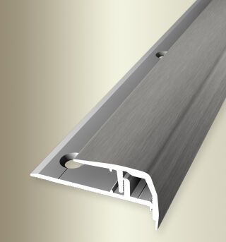 TK-Pr. 1000 mm SB Typ 510 Step-Clip Ch Alu elox. edelstahloptik f.g. 7 - 14 mm zweiteilig