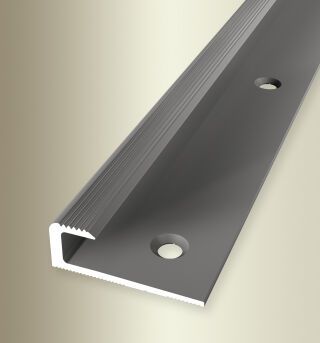 Einfassprofil 1000 mm SBS Typ 805 Aluminium eloxiert edelstahloptik 7 mm versenkt gebohrt