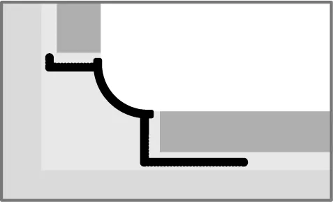 Küberit Wandkantenprofile Hohlkehlprofile CC100