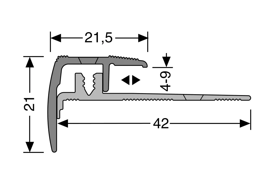 Küberit Treppenkantenprofile 325