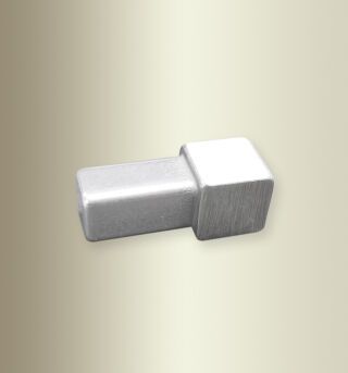 Quadratpr Ends AE IE 90° 25 mm CT100 AE Edelstahl matt gebürstet