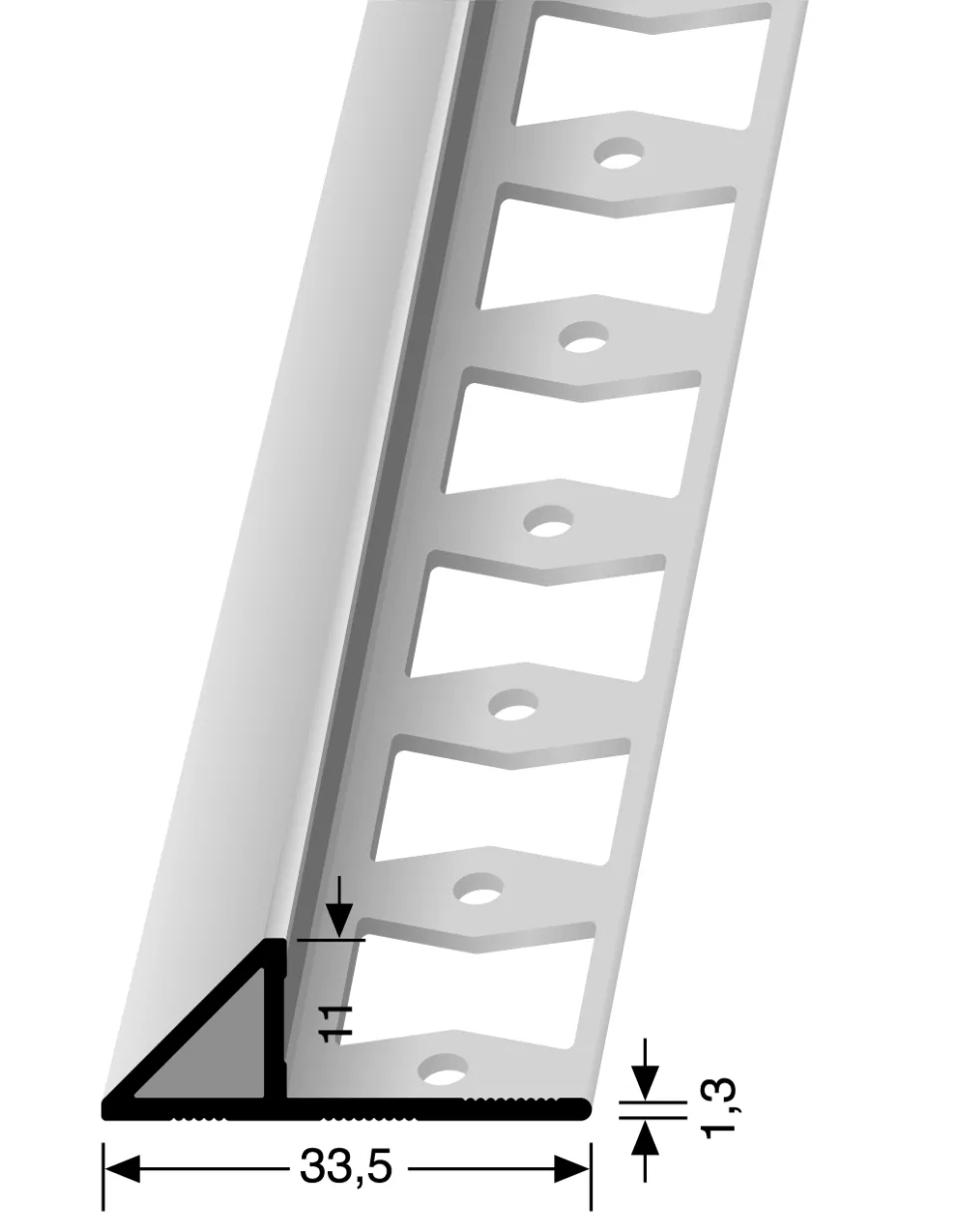 Küberit Fliesenprofile 90° Innenecken TC110