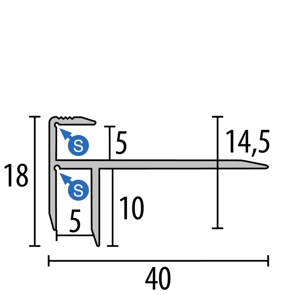 Küberit Treppenkantenprofile 830