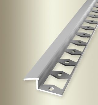 Anpassungsprofil 2500 mm Typ RC100 G Aluminium eloxiert silber 6 - 10 mm geschlossen gestanzt