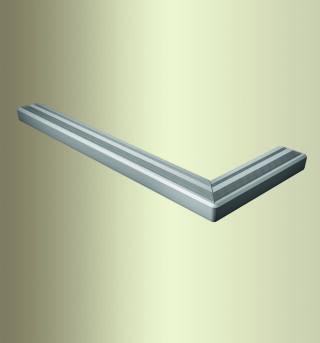 Wi.-Pr. Fertigwinkel 300 mm 225 U/FW-R Aluminium eloxiert silber 0 - 20 mm runde Ecken 90°