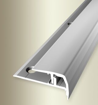 TK-Pr. 1000 mm SB Typ 510 Step-Clip Ch Aluminium eloxiert silber 7 - 14 mm zweiteilig