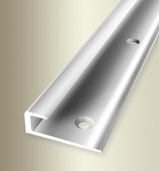 Einfassprofil 1000 mm SBS Typ 805 Aluminium poliert 7 mm versenkt gebohrt