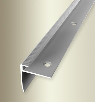 Treppenkantenprofil 2500 mm SBS Typ 816 Aluminium eloxiert silber 5 mm versenkt gebohrt