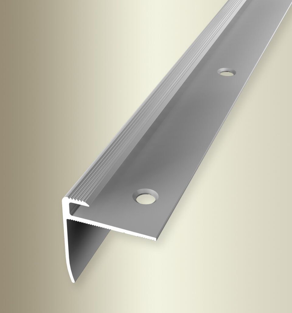 Treppenkantenprofil 5000 mm SBS Typ 816 Aluminium eloxiert silber 5 mm versenkt gebohrt