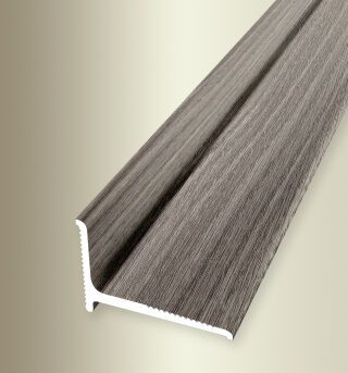 Abschlussprofil 2700 mm SBS Typ 369 H/SK Aluminium Holzdekor Eiche grau mm selbstklebend