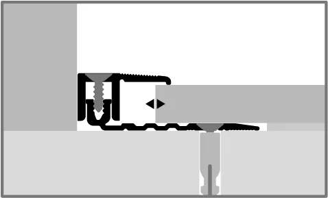 Absch.-Pr. 1000 mm SB Typ 387AS PPS®-AS Aluminium eloxiert bronze 5 - 11,5 mm versenkt gebohrt, zweiteilig