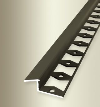 Anpassungsprofil 2500 mm Typ RC100 G Aluminium eloxiert bronze 6 - 10 mm geschlossen gestanzt