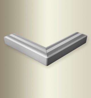 Wi.-Pr. Fertigwinkel 300 mm 227 U/FW Aluminium eloxiert silber 0 - 17 mm runde Ecken 90°
