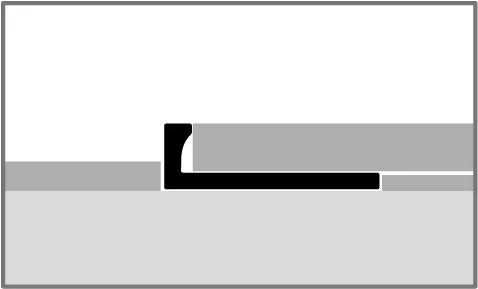 Abschlussprofil 2500 mm SBS Typ 301 Aluminium eloxiert gold 3 mm offen gestanzt, einfach biegbar