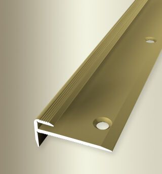 Treppenkantenprofil 1000 mm SBS Typ 809 Aluminium eloxiert gold 3 mm versenkt gebohrt
