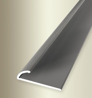 Einfassprofil 2700 mm SBS Typ 380 SK Alu elox. edelstahloptik f.g. 2 - 4,5 mm selbstklebend, umschlagbar