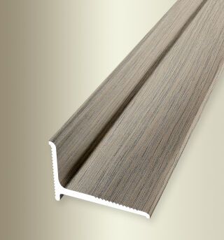 Abschlussprofil 2700 mm SBS Typ 369 H/SK Aluminium Holzdekor Eiche beige grau mm selbstklebend