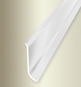 Sockelleiste 2500 mm SBS Typ 913 SK Alu pulv. weiß matt (RAL9016) 0 - 99 mm selbstklebend