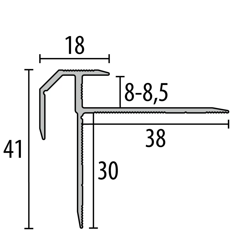 Küberit Treppenkantenprofile 838