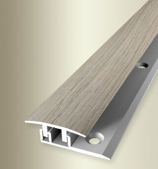 Überg.-Pr. 1000 mm SB Typ 578 H D-Clip® Alu Holzd. Eiche beige grau 4 - 7,5 mm mit Holzdekor