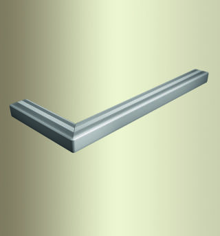 Wi.-Pr. Fertigwinkel 1000 mm 227 U/FW-L Aluminium eloxiert silber 0 - 17 mm runde Ecken 90°