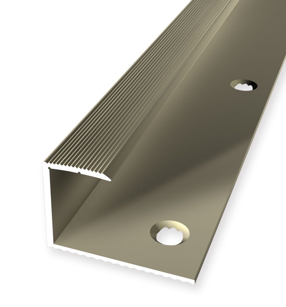 Einfassprofil 2700 mm SBS Typ 217 Aluminium eloxiert sand 17 - 18,2 mm versenkt gebohrt