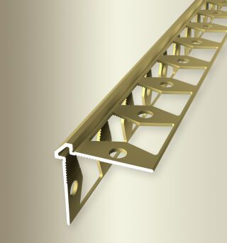 Außenecke 2700 mm SBS Typ 155 G Aluminium eloxiert gold 2 mm geschlossen gestanzt, mit Schutzfolie