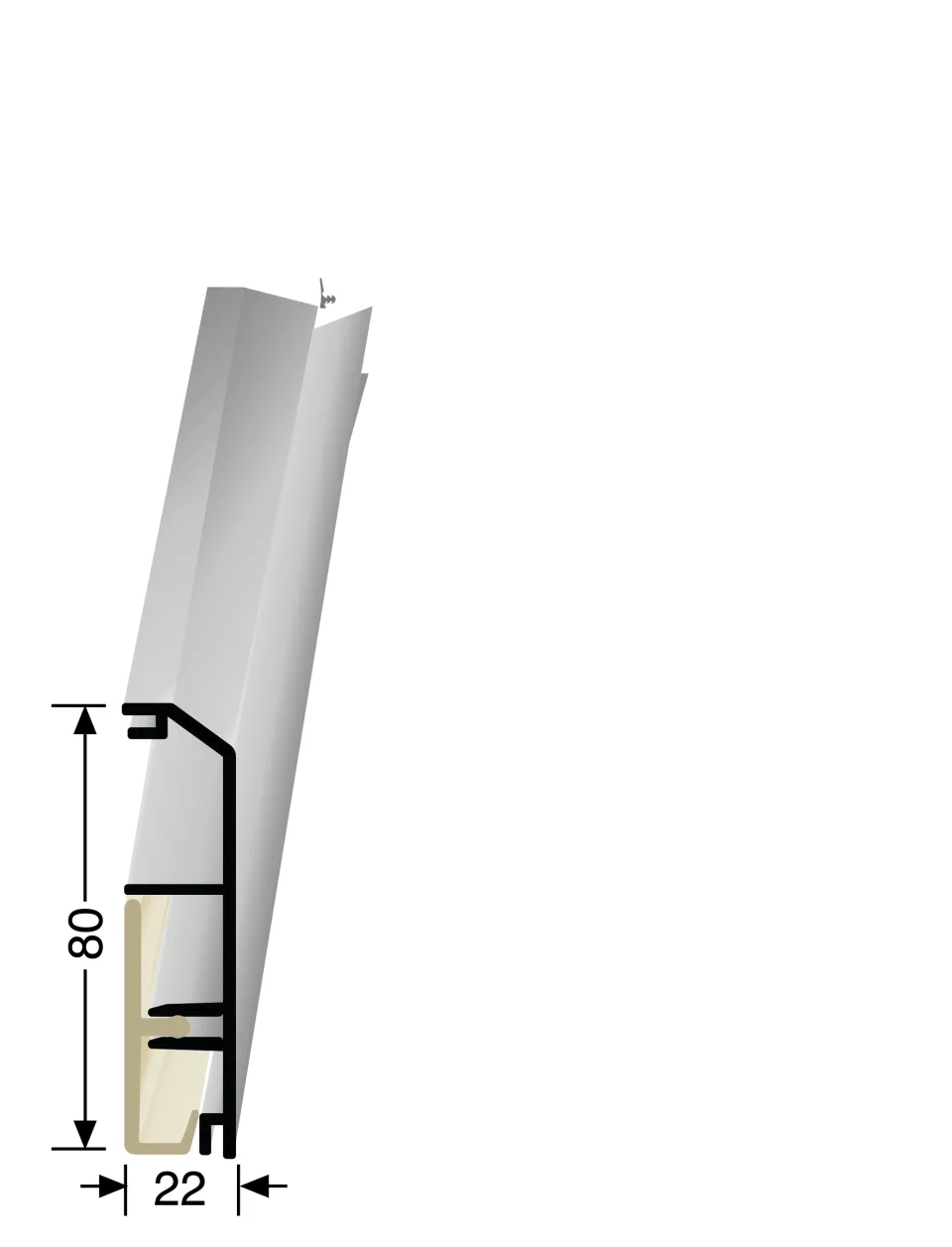 Küberit Sockelleisten 934