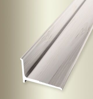 Abschlussprofil 2700 mm SBS Typ 369 H/SK Aluminium Holzdekor Eiche creme mm selbstklebend