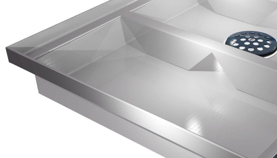 Schmutzfangwanne Aluminium, 50 mm