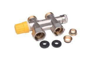 Danfoss Anschlussarmatur VHS-UN Heizkörper G 3/4, Durchgang, vernickelt