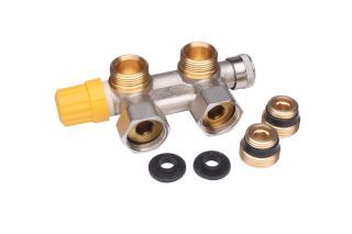 Danfoss Anschlussarmatur VHS-UR Heizkörper R 1/2, Eck, vernickelt